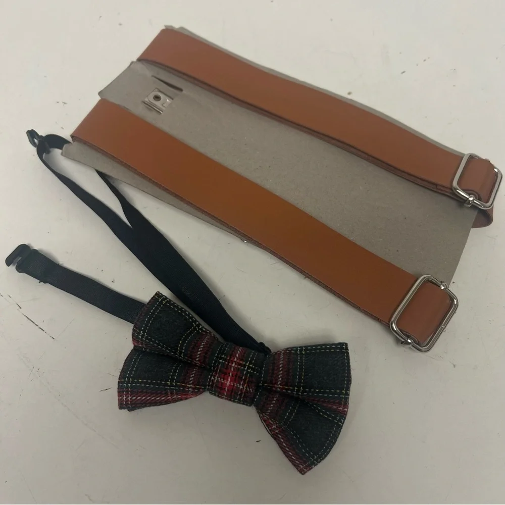 New Bow tie and suspenders for boys